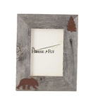 4X6 5X7 & 8X10 two-image rustic barnwood bear picture frames