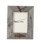 4X6 5X7 & 8X10 two-image rustic barnwood fly fish picture frames