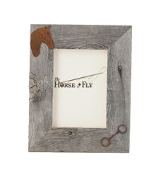 4X6 5X7 & 8X10 two-image rustic barnwood horse picture frames