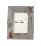 4X6 5X7 & 8X10 two-image rustic barnwood ski picture frames