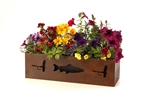 24 inch metal moose planter box