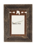 5X7 barnwood frames with 3-image rusted metal horse mat
