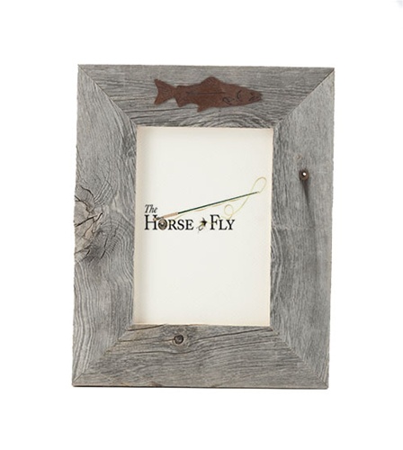 Fishing Fly Wooden Photo Frame 6 x 4 Landscape or Portrait Fishing Gift 