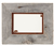 5X7 barnwood photo picture frames with rusted metal bear mat