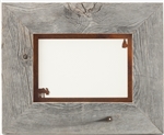 5" x 7" barnwood frames with 2-image rusted metal mat