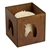 Decorative square rusted metal votive horse candle holder